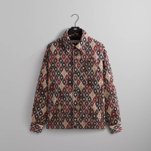Red Men Kith Kilim Mosaic Brixton Puffed Shirt Jackets | 1670-YVJON