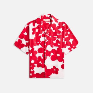 Red Men Kith Marni Dillies Silk Camp Shirts | 8061-OWRQL