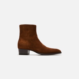 Red Men Kith Saint Laurent Wyatt 40 Zip Boots | 0827-HWONI