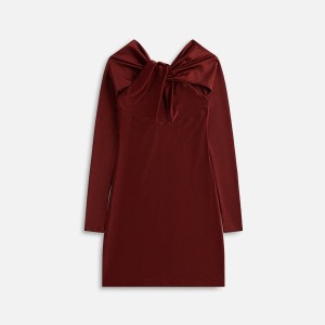 Red Women Kith Coperni Twisted Cutout Jersey Dress | 4610-APQVS