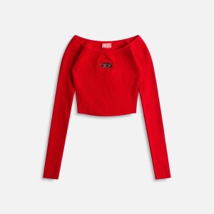 Red Women Kith Diesel M-Vera Long Sleeve Shirts | 7386-OFWNP