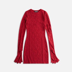 Red Women Kith EB Denim Lombardi Dress | 9601-NKBJM