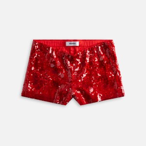 Red Women Kith GUIZIO Paillette Shorts | 5912-KGTAE