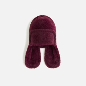 Red Women Kith Mohair Earflap Beanie Headwear | 3572-HUQNG