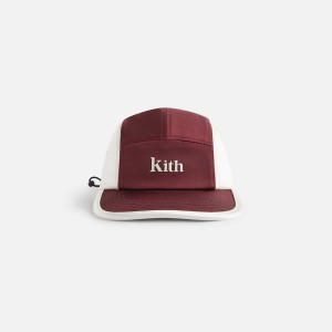 Red / White Kids' Kith Satin Active Cap Headwear | 6385-VHKYO