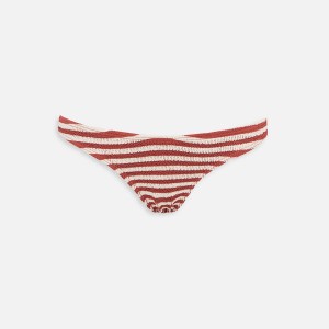 Red / White Women Kith Bond Eye Sign Brief Shorts | 5184-LCOSD