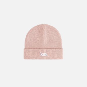 Rose Kids' Kith Classic Serif Logo Beanie Headwear | 1928-HUJCW