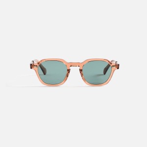 Rose White Gold / Blue Men Kith Garrett Leight Mr. Leight Rell Sunglass Sunglasses | 4985-SIWAY