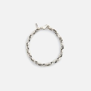 Silver Men Kith Emanuele Bicocchi Small Round Braid Bracelet Jewelry | 8201-IPNVL