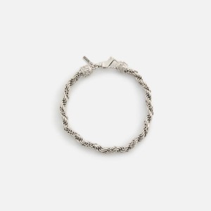 Silver Men Kith Emanuele Bicocchi Wrapped Rope Chain Bracelet Jewelry | 7250-YMVWZ