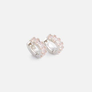Silver Men Kith Hatton Labs Facet Hoop Earring Jewelry | 3829-FXSUH