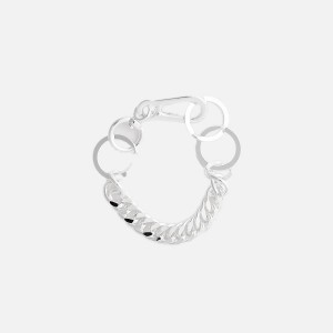 Silver Men Kith Martine Ali Twin Link Hardware Bracelet Jewelry | 5036-XJOLS