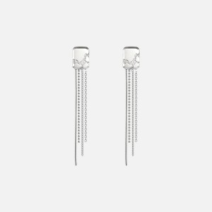 Silver Women Kith ARSN Stripped Down Earrings Jewelry | 1246-HIUVX