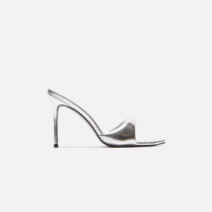 Silver Women Kith Femme LA Saint Slipper Heels | 7613-UELCP
