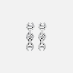 Silver Women Kith Hoorsenbuhs 3MM Toggle Stud Earrings Jewelry | 1350-FIHWU