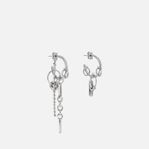 Silver Women Kith Justine Clenquet Iris Crystal Earrings Jewelry | 6827-NTVLX