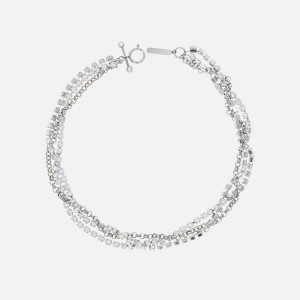 Silver Women Kith Justine Clenquet Liv Crystal Choker Jewelry | 7910-IPLJR