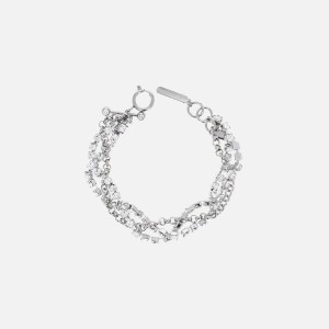 Silver Women Kith Justine Clenquet Liv Crystal Bracelet Jewelry | 9540-FCAQL