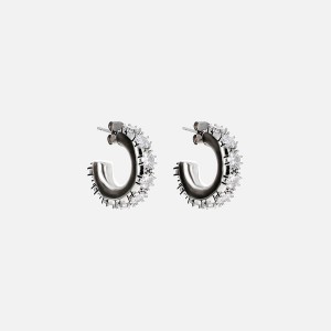 Silver Women Kith Justine Clenquet Nina Earrings Jewelry | 6475-RHQEZ