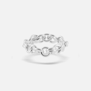 Silver Women Kith Spinelli Kilcollin Medium Fused Serpens Ring Jewelry | 1269-YJHNQ