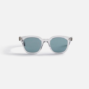Silver / Blue Men Kith Garrett Leight Mr. Leight Rell Sunglass Sunglasses | 9843-FIVZK