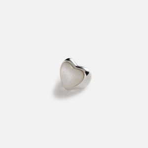 Silver / Gold Women Kith Annika Inez Pearl Heart Earcuff Jewelry | 4195-BPTYN