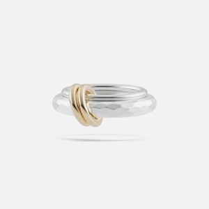 Silver / Gold Women Kith Spinelli Kilcollin Agon Vulcan Ring Jewelry | 7831-JZCPG