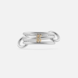 Silver / Gold Women Kith Spinelli Kilcollin Acacia Gris Ring Jewelry | 8735-BTSGR