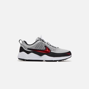 Silver / Red / Black / White Men Kith Nike Air Zoom Spiridon OG Sneakers | 1689-WRQGI