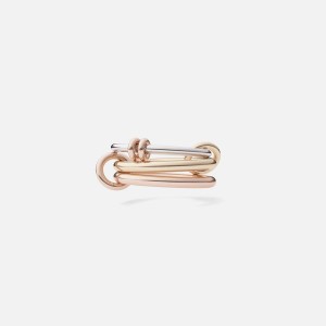 Silver / Yellow Gold Women Kith Spinelli Kilcollin Raneth MX 3 Link Ring Jewelry | 2134-YZTXD
