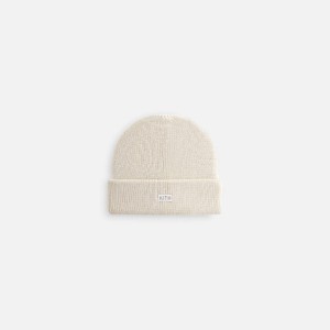 White Kids' Kith Classic Beanie Headwear | 5903-CQSFA