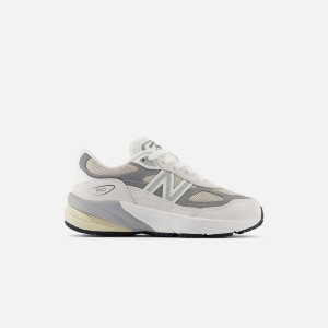 White Kids' Kith New Balance PS Made in USA 990v6 Sneakers | 8091-LDICQ