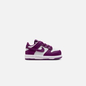 White Kids' Kith Nike TD Dunk Low Sneakers | 0713-SMJHK