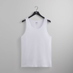 White Men Kith 3-Pack Spencer Tank Shirts | 7130-AZCOL
