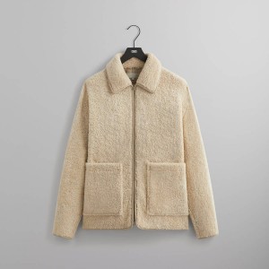 White Men Kith Archer Shearling Jackets | 0247-NZHEL
