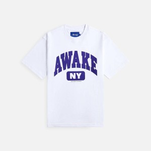 White Men Kith Awake NY Varsity Shirts | 2489-QKOXM