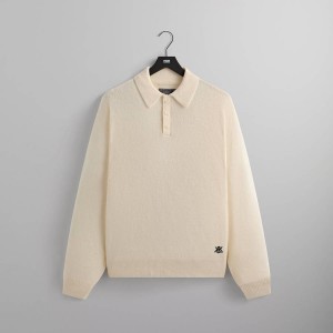 White Men Kith Boucle Harmon Rugby Pullover Sweater Shirts | 1526-RUSTM