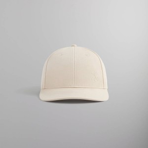 White Men Kith Chain Stitch Crest Aaron Cap | 1536-PHRTA