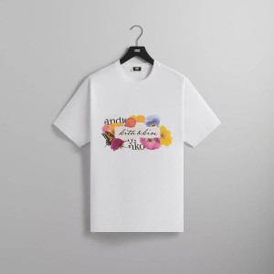 White Men Kith Collage T-Shirt | 0835-ECSND