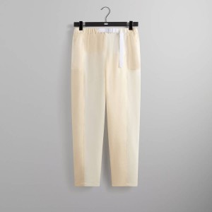 White Men Kith Color-Blocked Belted Callum Pants | 4160-EUJTI