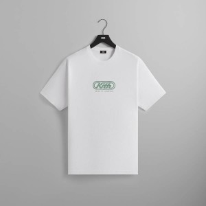 White Men Kith Cycling Poster Shirts | 9217-JTIGD