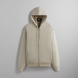 White Men Kith Double Face Williams V Full Zip Hoodie | 0948-CGWFB