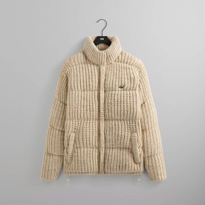 White Men Kith Killington Knit Puffer Jackets | 8106-TEYIW