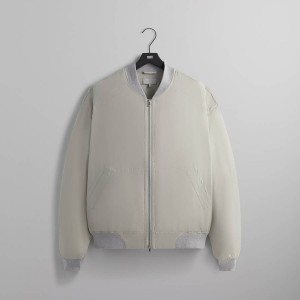 White Men Kith Koen Washed Silk Bomber Jackets | 5761-BZCNG