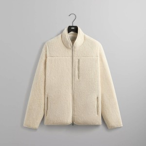 White Men Kith Lightweight Sherpa Antony Full Zip Jackets | 9450-PQHWC