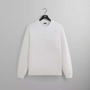 White Men Kith Long Sleeve Quinn T-Shirt | 7498-WZIXO