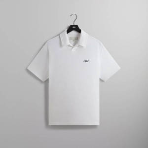 White Men Kith Micro Waffle Drew Polo Shirts | 8549-KXSAZ