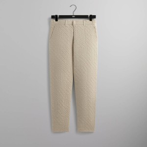 White Men Kith Mixed Stitch Interlock Garrison Pants | 8264-VMTZD