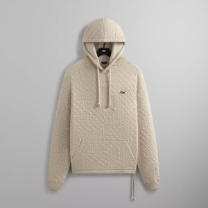 White Men Kith Mixed Stitch Interlock Williams III Hoodie | 8041-AGVEF