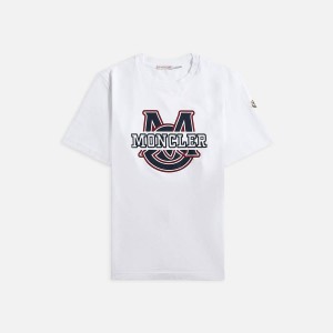 White Men Kith Moncler Varsity Logo Motif T-Shirt | 3059-OCIJP